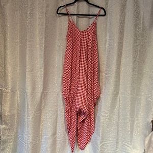Red and white checkered jumper